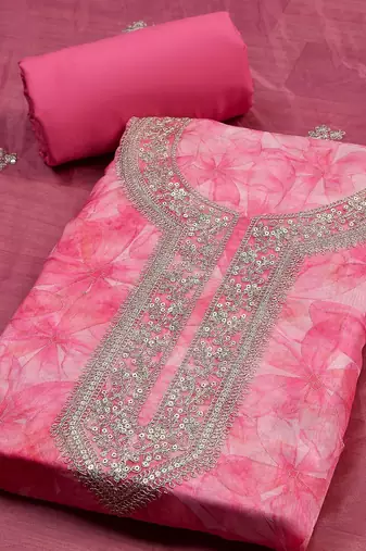 Printed Unstitched Dress Material