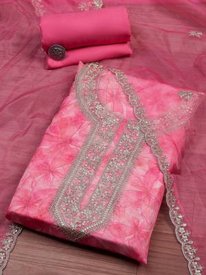 Printed Unstitched Dress Material 4