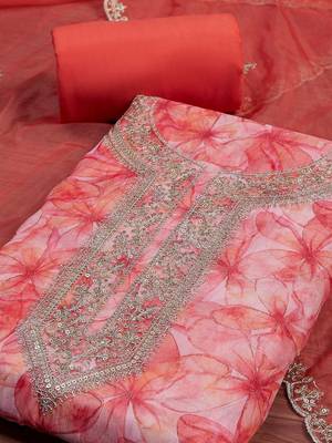 Embroidered Unstitched Dress Material 1