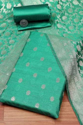 Art Silk Unstitched Dress Material