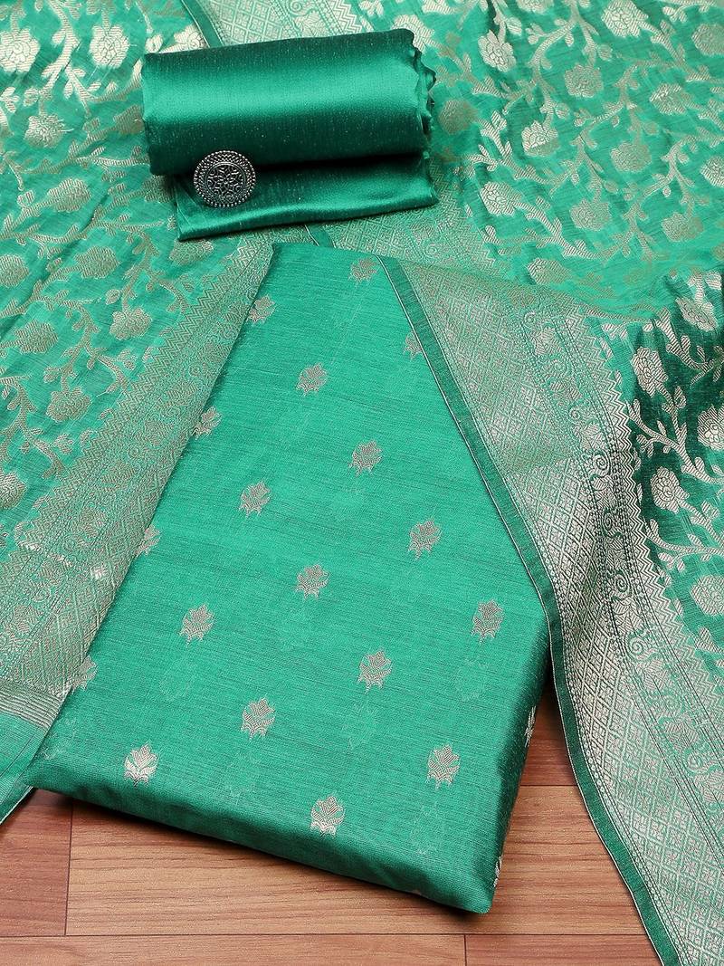 Art Silk Unstitched Dress Material