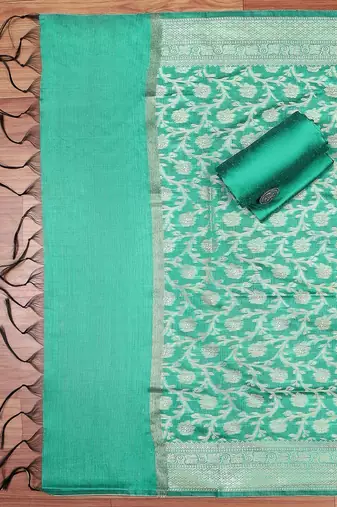 Art Silk Unstitched Dress Material