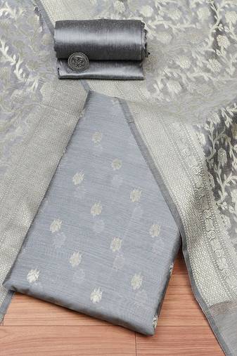 Art Silk Unstitched Dress Material