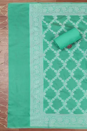 Printed Pure Silk Unstitched Dress Material