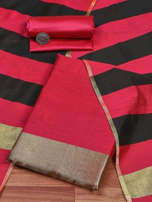 Art Silk Unstitched Dress Material 1
