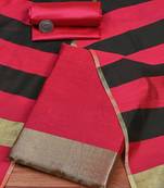 Art Silk Unstitched Dress Material