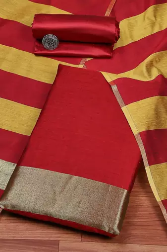 Art Silk Unstitched Dress Material
