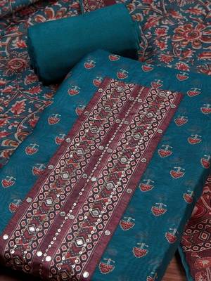 Printed Unstitched Dress Material 3