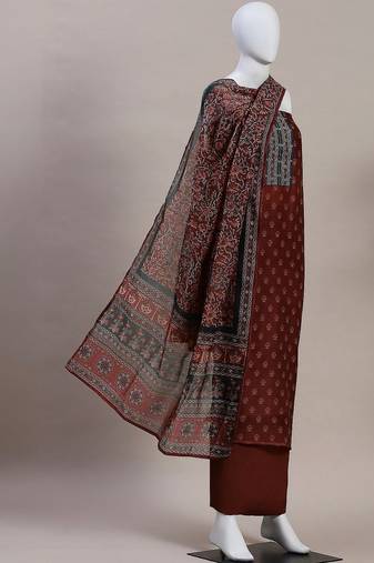 Embroidered Unstitched Dress Material