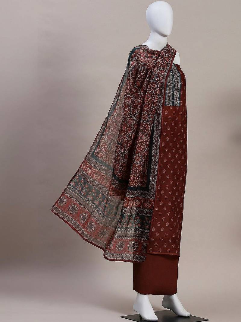 Embroidered Unstitched Dress Material