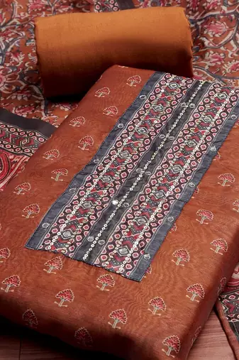 Printed Unstitched Dress Material