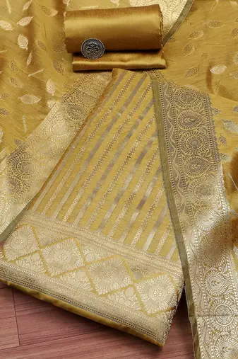 Art Silk Unstitched Dress Material