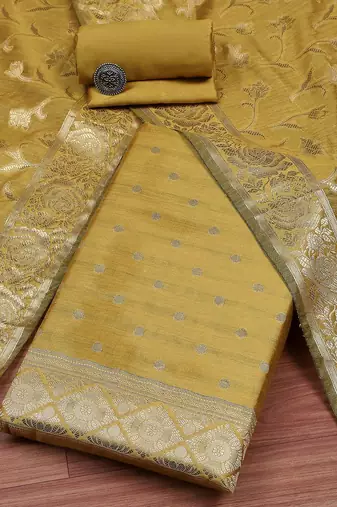 Art Silk Unstitched Dress Material