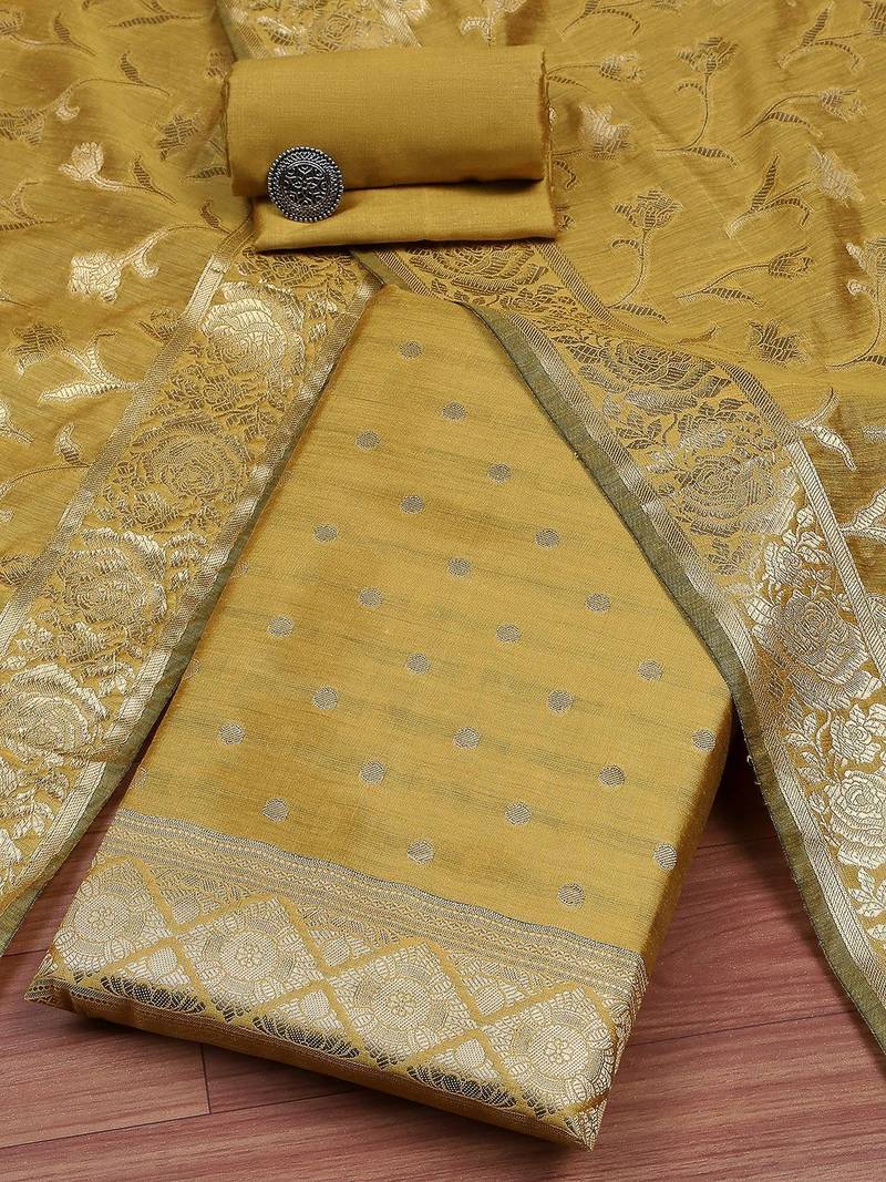 Art Silk Unstitched Dress Material