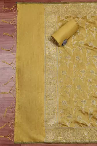 Art Silk Unstitched Dress Material