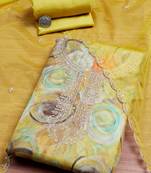 Printed Organza Unstitched Dress Material
