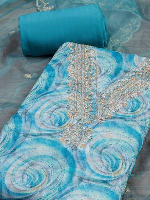 Printed Unstitched Dress Material 3