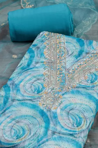 Printed Unstitched Dress Material