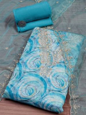 Printed Unstitched Dress Material 4