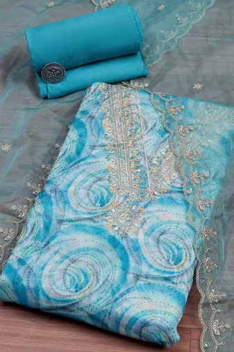 Printed Unstitched Dress Material