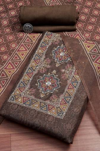 embroidered unstitched dress material
