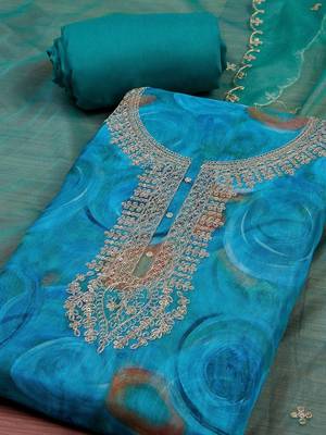 Printed Unstitched Dress Material 3