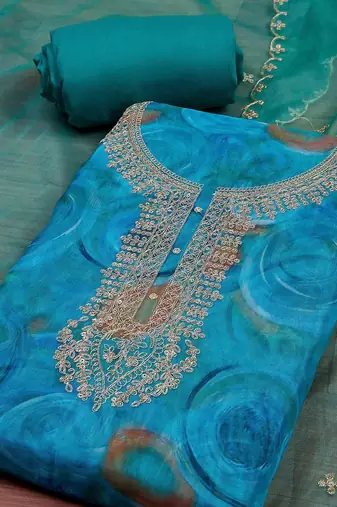 Printed Unstitched Dress Material