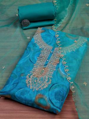 Printed Unstitched Dress Material 4