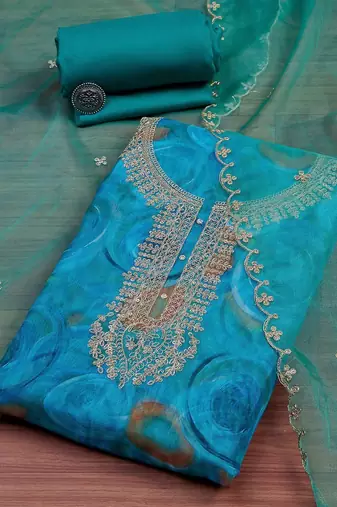 Printed Unstitched Dress Material