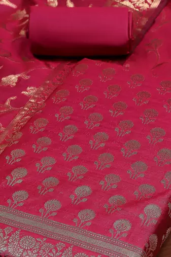 Art Silk Unstitched Dress Material
