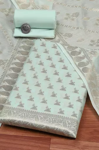 Art Silk Unstitched Dress Material