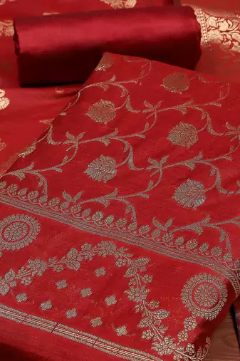 Art Silk Unstitched Dress Material