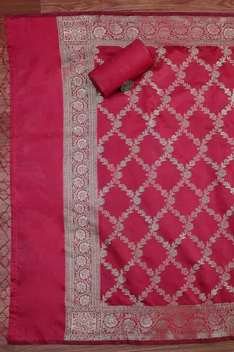 Ethnic Motifs Woven Design Unstitched Dress Material