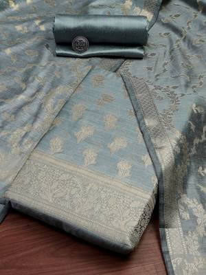 Ethnic Motifs Woven Design Unstitched Dress Material 1