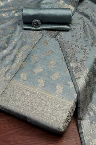 Ethnic Motifs Woven Design Unstitched Dress Material