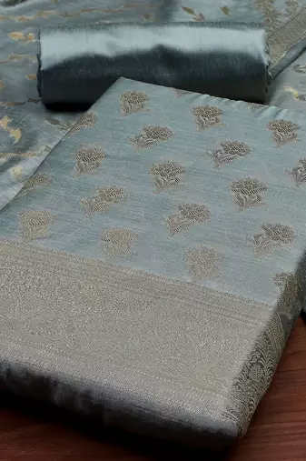 Ethnic Motifs Woven Design Unstitched Dress Material