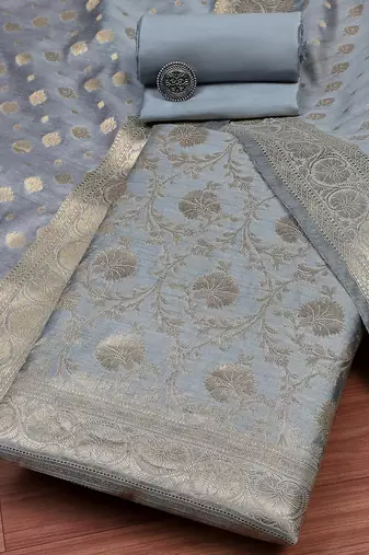 Art Silk Unstitched Dress Material