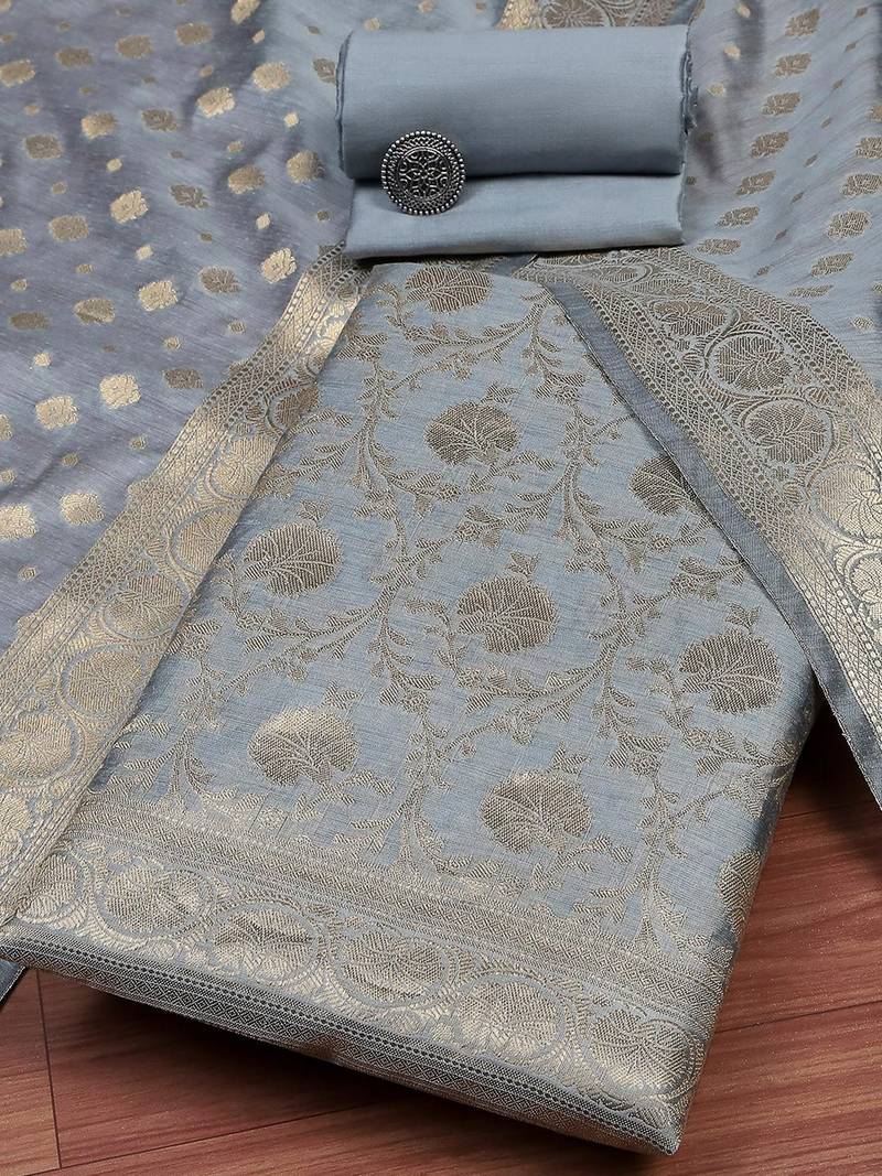 Art Silk Unstitched Dress Material