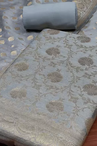 Art Silk Unstitched Dress Material