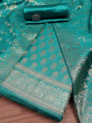 Art Silk Unstitched Dress Material 1