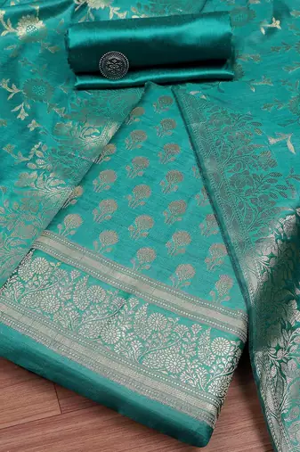 Art Silk Unstitched Dress Material