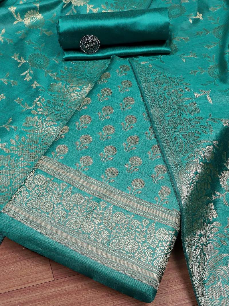 Art Silk Unstitched Dress Material