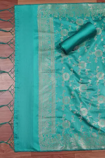 Art Silk Unstitched Dress Material