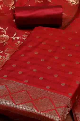 Art Silk Unstitched Dress Material