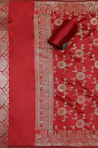 Art Silk Unstitched Dress Material