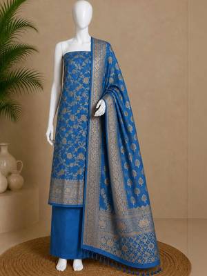 Women Art Silk Unstitched Dress Material 1