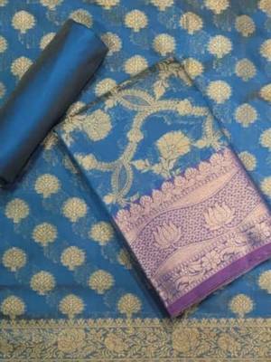 Women Art Silk Unstitched Dress Material 5