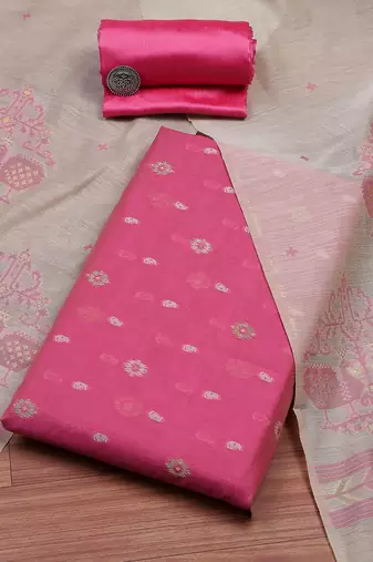Art Silk Unstitched Dress Material