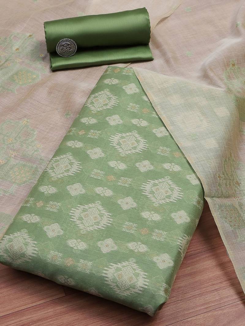 Art Silk Unstitched Dress Material