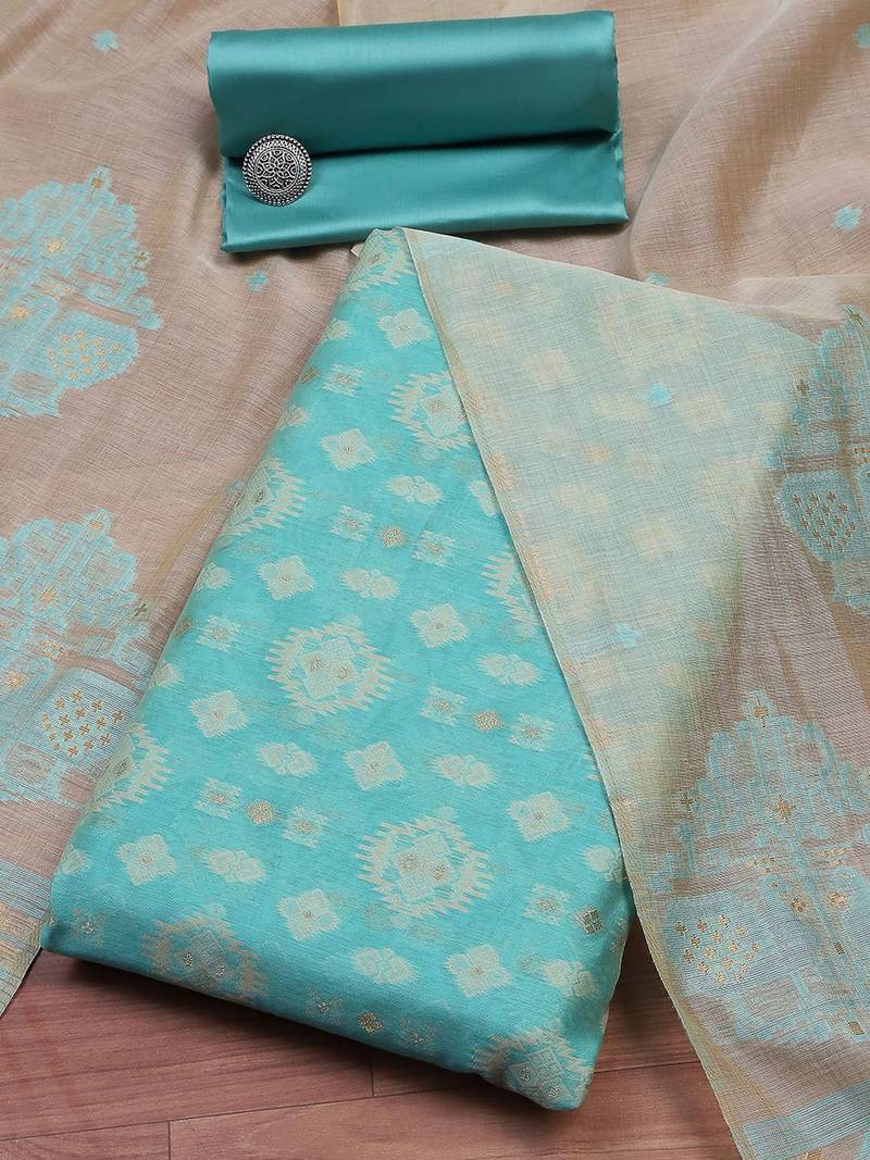 Art Silk Unstitched Dress Material